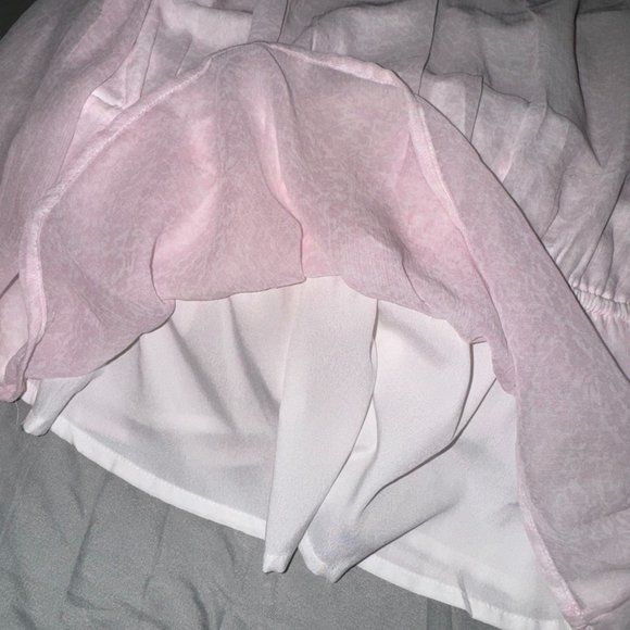 ABERCROMBIE&FITCH PINK LIGHTWEIGHT SZ MEDIUM TOP DRAWSTRING WAIST TOP LINED TOP - Picture 11 of 11